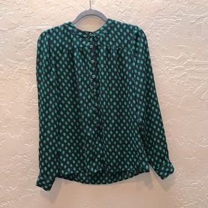 Banana Republic polka-dot silk blouse